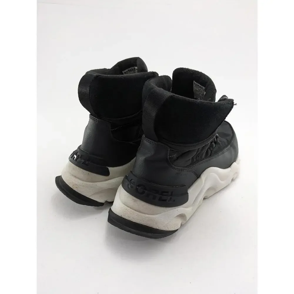 Womens Sorel Black Ankle Faux Fur Lined Lace Up Snow Boots NL4593-010 Size 11‎